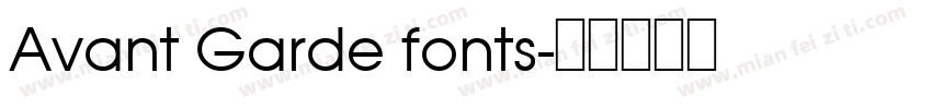 Avant Garde fonts字体转换